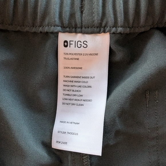 FIGS Cairo Cargo Scrub Pant Green Mens Medium (Short) - Picture 10 of 10